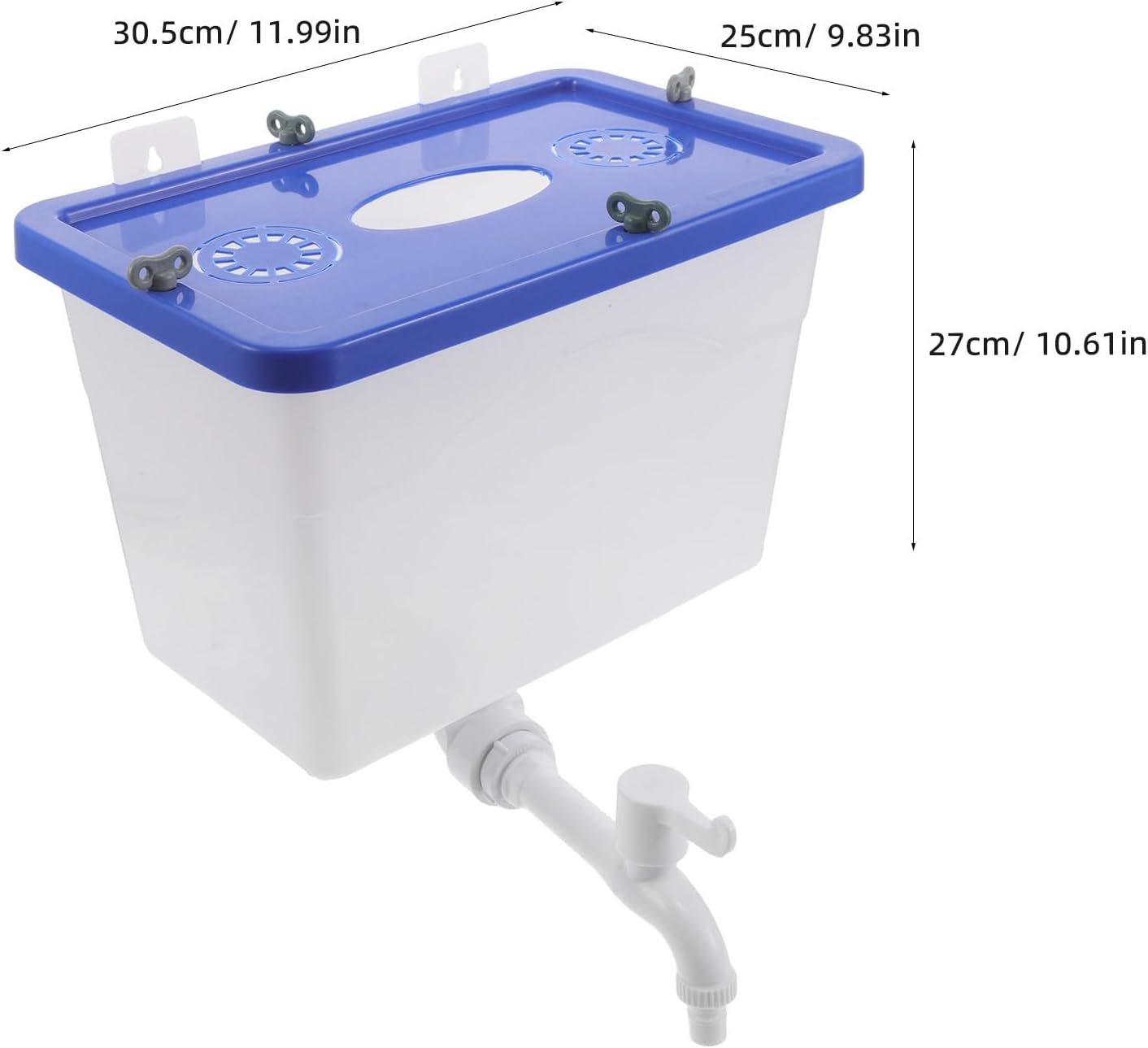Didiseaon L Wall Mounted Water Tank Space Saving Installation and Universal Compatibility with Tap Plastic Washroom Water Storage Container Random Color for Barber Shop and Bathroom
