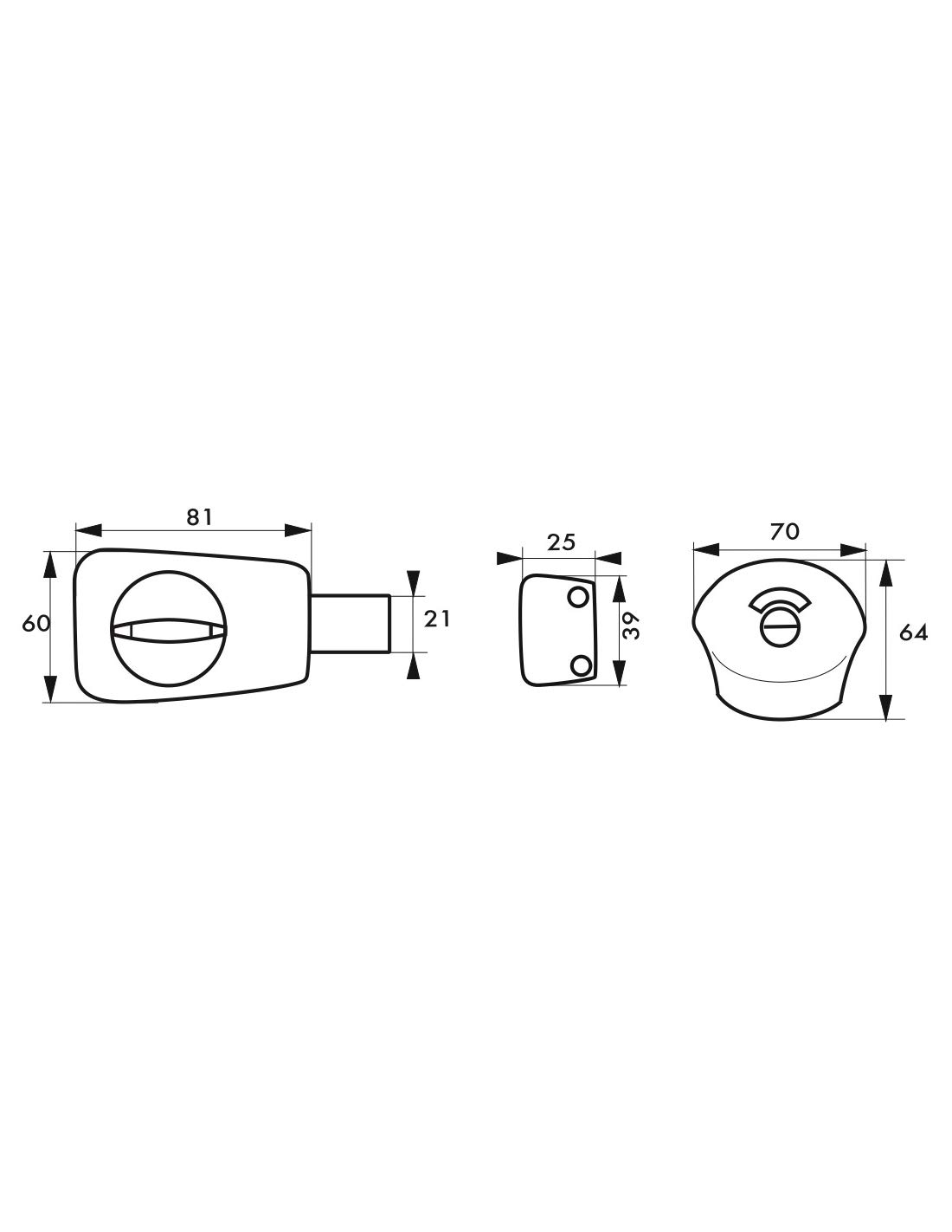 THIRARD - Serratura con Indicatore per WC - Per Porta 40 mm - Acciaio Inox Spazzolato - Cassetto e Piastra Inox Fuso - Sicurezza Automatica - Installazione Facile - Pomello Inox - Grigio
