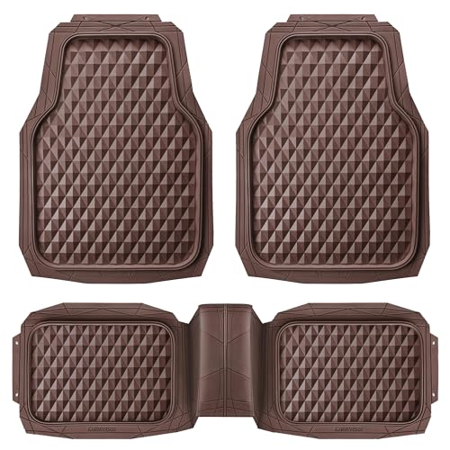 CAR PASS Heavy Duty Rubber Car Mats, Deep Dish All-Weather