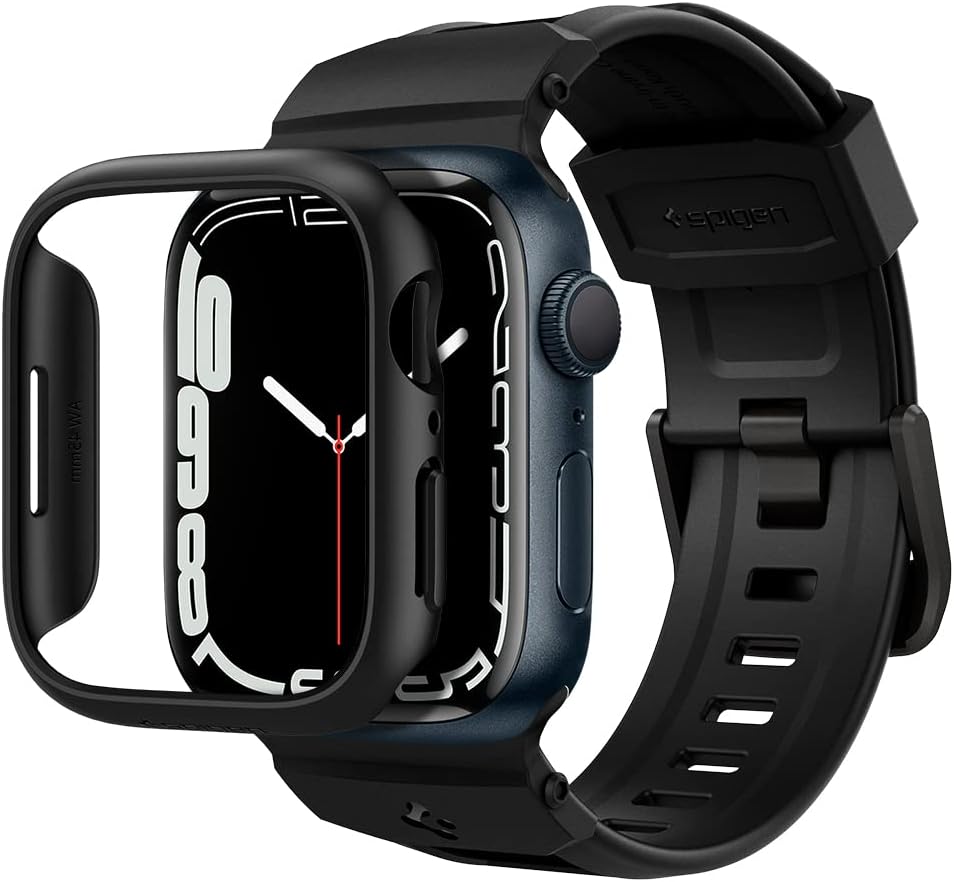 Spigen Rugged Armor Case and Rugged Band Designed for Apple Watch 45mm Series 9/8/7