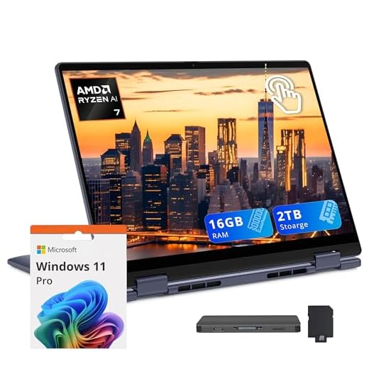 Dell Plus 14" 2K 2-in-1 Touchscreen Laptop, AMD Ryzen AI 7 350, 16GB RAM, 2TB Storage (1TB SSD+1TB Docking Station Set), AMD Radeon 860M, Copilot, Backlit Keyboard, Fingerprint, Win 11 Pro, Blue