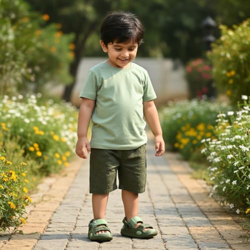 Image of GLJ Kids Comfort Clogs Sandals For Boy And Girl, 1 to 4 Years, Two-Strap Design, Easy To Wear Slip On, Dust and Waterproof, 7101