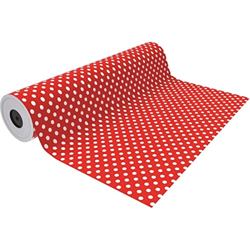 Bobina Papel Regalo ANDINA, 31 cm. x 85 m. (ROJO LUNARES BLANCO GRUESOS)