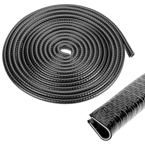 QWORK® Protection Portiere Voiture en U 4M Voitures, Bandes de Protection en Caoutchouc, adaptées à la Plupart des Voitures