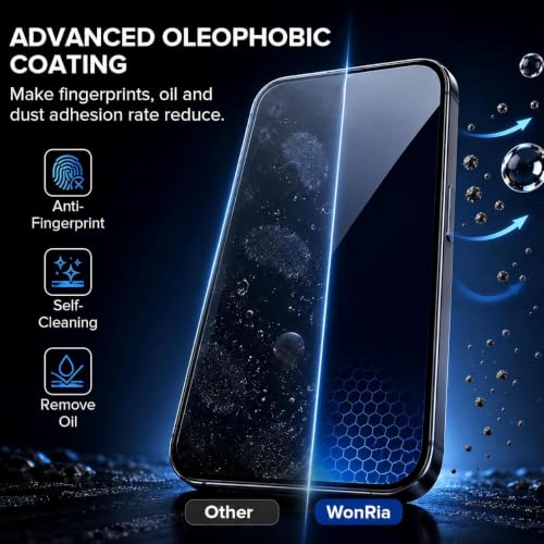 Image of WonRia Pack 1 - Tempered Glass for Pixel 11 | Pixel 11 Pro 5G Ultrasonic FingerPrint Unlock | Edges to Edge | 9H Premium Screen Glass Protector - Installation kit