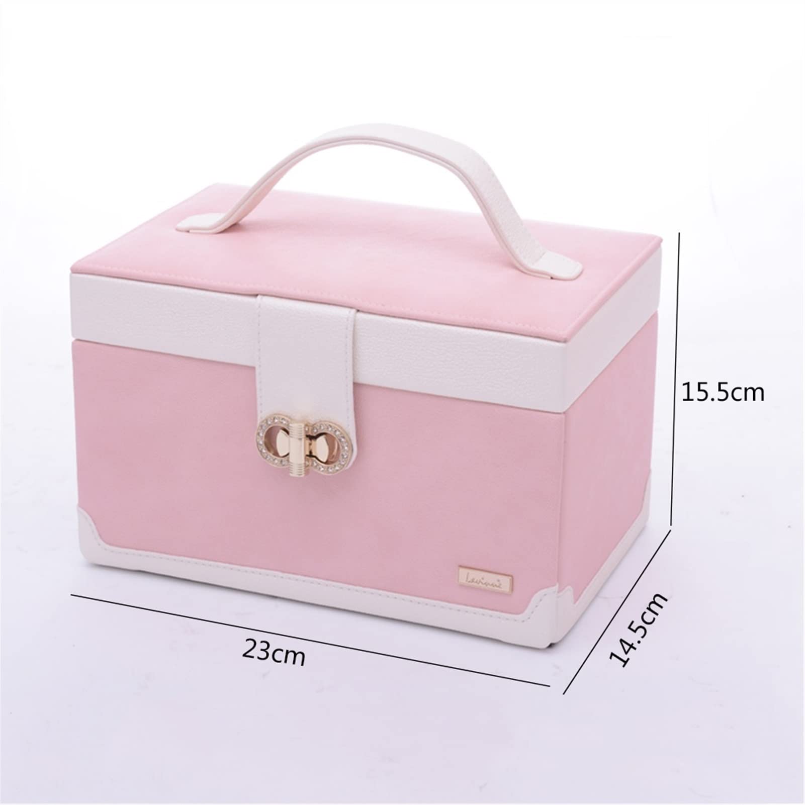 Große Schmuckschatulle, Reise-Schmucketui, Geschenk für Frauen, Aufbewahrungskoffer für Ringe, Ohrringe, Armbänder, eingebauter Spiegel, Hochzeitsgeschenk