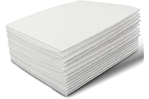 10Pcs White Premium Felt Fabric for Crafts, 7" x 11"