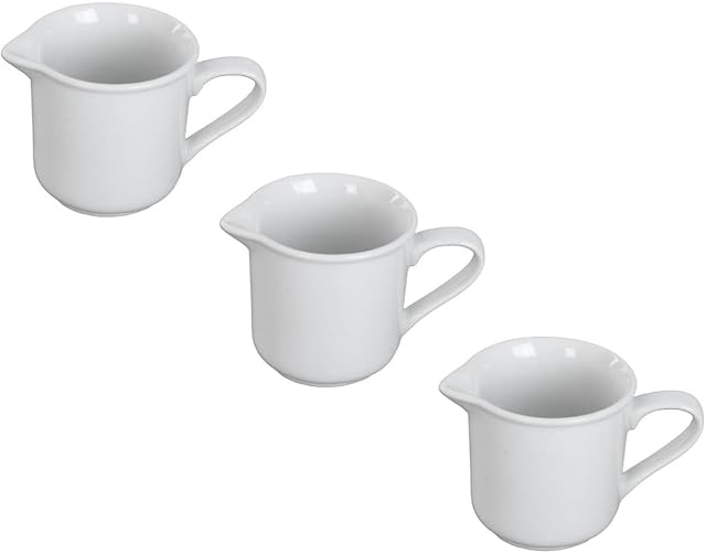 Porcelain Ceramic White Milk Cream Sauce Table Serving Jug Choice of Deals (Set of 3)