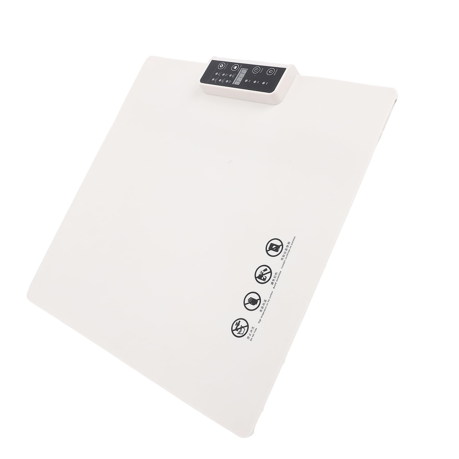 Walmeck Vassoio Riscaldante Elettrico Arrotolabile Riscaldamento su Tutta la Superficie 5 Impostazioni di Temperatura Timer Scaldavivande in Silicone per Riunioni di Feste (Bianca)