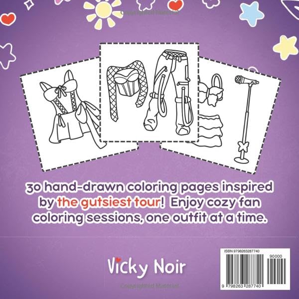 Gutsy Outfits Coloring Book: Bold & Easy Designs Inspired by Iconic Tour Fashion - Image 2