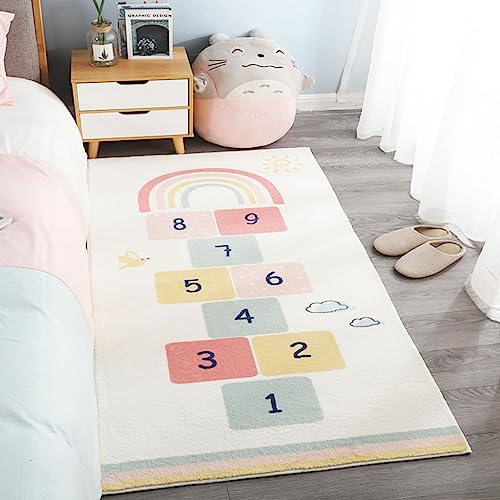 Alfombra de piso de rayuela para niños, alfombras para gatear para bebés Alfombra de juegos Alfombra suave antideslizante para niños, niñas, dormitorio, sala de juegos (60X120CM) ( Color : C , Size :