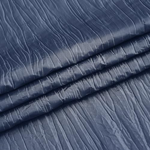 Dainty Home Verona Crushed Silk Living Room and Bedroom Curtains Set – Navy 54" x 84" Light Filtering, Machine Washable, Perfect for Living Room & Bedrooms at Any Time of The Year by Dainty Home - Used condition - US$6.40