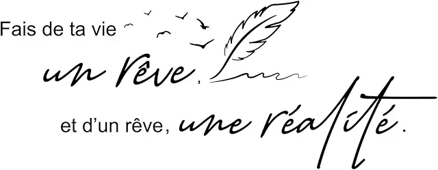 Stickers Muraux Lettres Inspiration Française pour Chambre, Salon, Bureau - Décoration Murale Créative