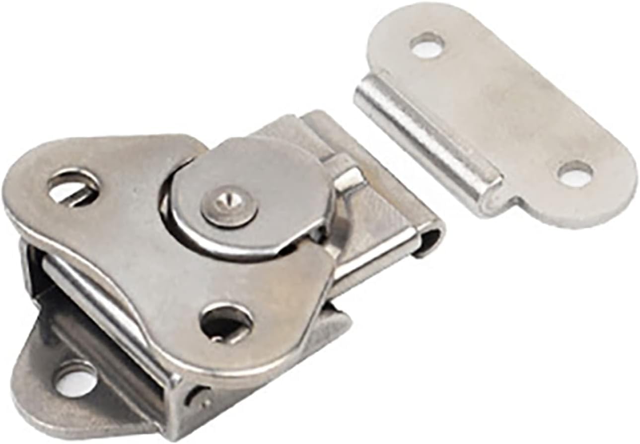 Cupboard Locks,Drawer Lock, Stainless Steel Spring Butterfly Buckle Vintage Door Buckle Sliding Latches for Cabinet Doors Locks Loaded Toggle Latch,7055BT (Color : 7051bt) (Color : 7055bt) (Color :