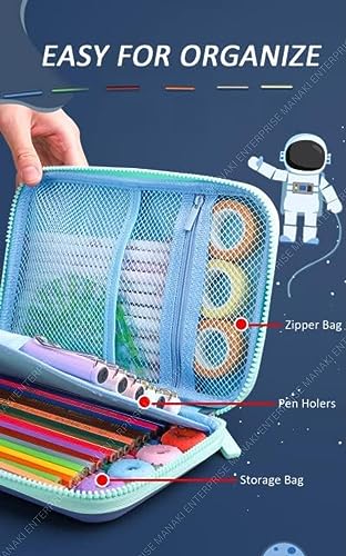 Image of Pencil Case, Cute Cartoon Pencil Pouch 3D Embossed Design Novelty Pencil for Case Gift for Students Kids (Universe Big Pouch)