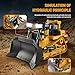 9-Channel Metal RC Bulldozer - Realistic Remote Control Kids Construction Play Toys with Lights and Sound, Track Type Tractor Toys for 3+ Boys, Perfect 2025 Kids Birthday Gift for Ages 3-12+