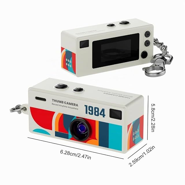 Foto 6 de 8 de Mini Camera Keychain, Retro Portable Thumb Camera, Mini Digital Camera