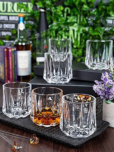Image of LUXU Italian Premium Whiskey Glasses Set of 6, 360ml, Transparent, Drinking Whisky Glass Bar Glasses for Scotch, Bourbon, Liquor and Cocktail Drinks (x XCV-6)