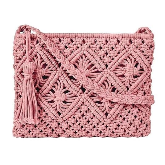 Image of Women's Handmade Macrame Crossbody Sling Bag Tote Bags Beautiful & Fancy Ladies Purse For Girls Women's Mobile Pouch Friends Gifts Birthday Marriage Party and Events,1- Piece