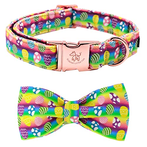 Elegant Little Tail Dog Collar with Bow, Easter Bow Tie Collar for Small Dogs