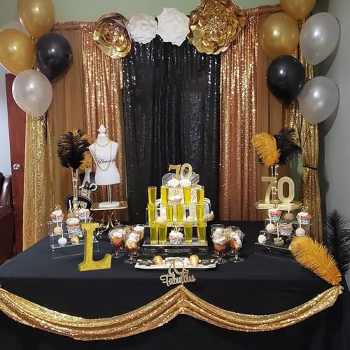 Image of TONIFUL 8 Inch Gold Glitter Letter L Table Centerpiece A-Z Gold Birthday Party Decorations,Gold Alphabet L for Birthday,Chrismas,Graduation,Bridal Shower,Wedding,Anniversary Party Supplies
