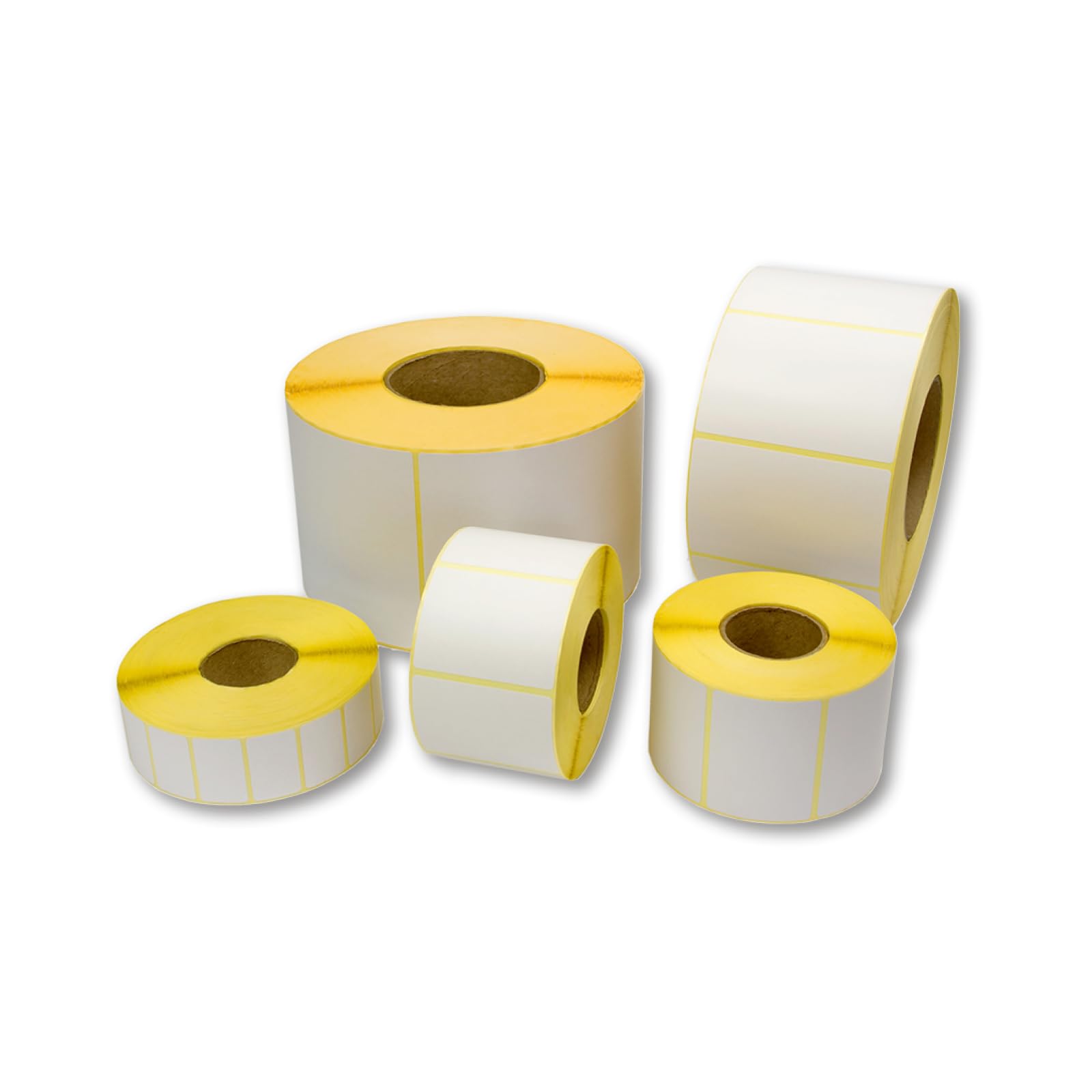 3 rollen thermische transfer etiketten, waterdicht, draagbaar, voor draagbare thermische printers, zelfklevende labeltape, wit, 12 x 40 mm