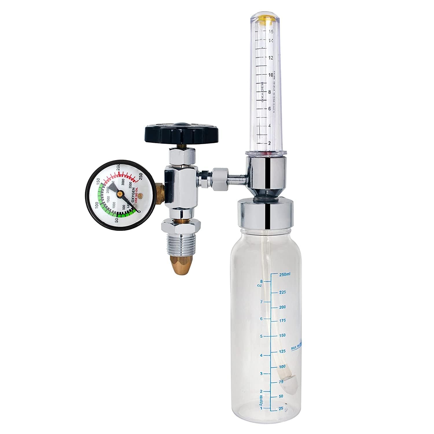 Oxygen Flow Meter Adjustment Valve regulator with Humidifier Bottle Flow Meter Wall Mount Oxygen Cylinder Holder (B0C9DPZ9GH) Amazon Price History, Amazon Price Tracker