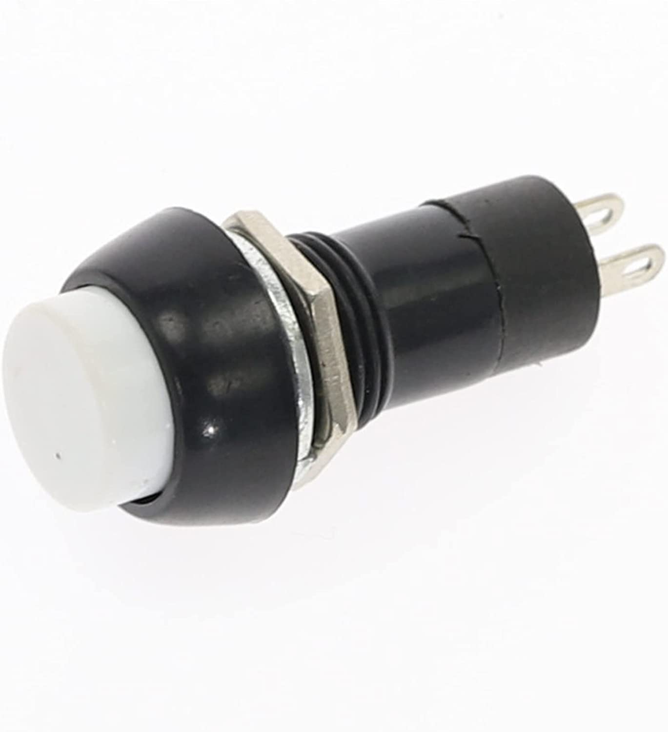 ABOSS 5pcs 2PIN Plastic 12mm Latching/Momentary Push Button Switch PBS-11A PBS-11B 3A 250V AC 6Color Bell Button (Color : 6, Size : Momentary) (Color : 5, Size : Self-Locking)