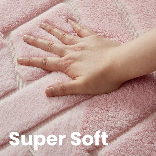 Tapete Macgace rosa suave 91x152 cm con base antideslizante miniatura 5