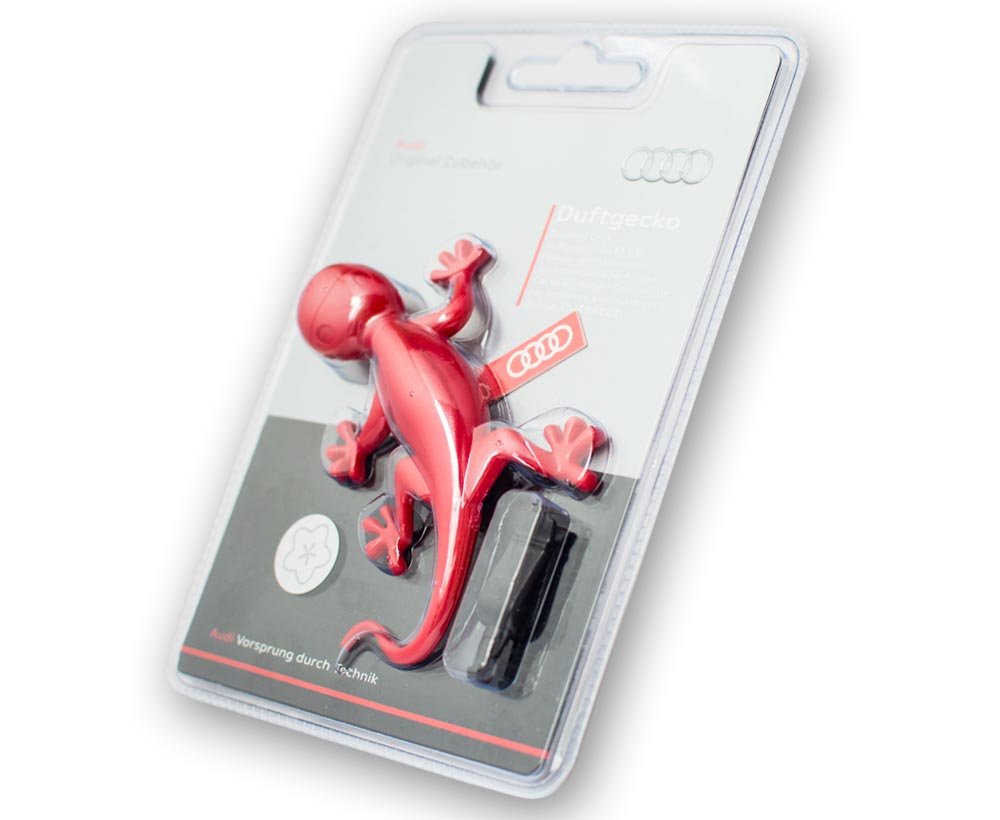 Audi® Original Gecko Ambientador, Rojo, Fragancia Floral (000087009B)