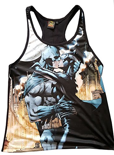 DC Comics Canotta Batman & Catwoman da donna in nero