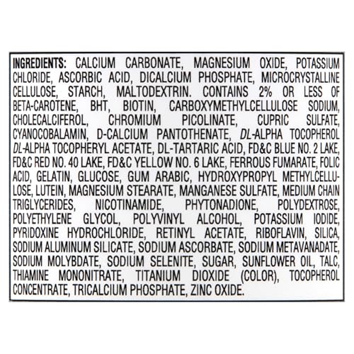 Equate Complete Multivitamin/Multimineral Supplement Tablets, Women 50+, 100 Count + Create Sticker - Thumbnail 5