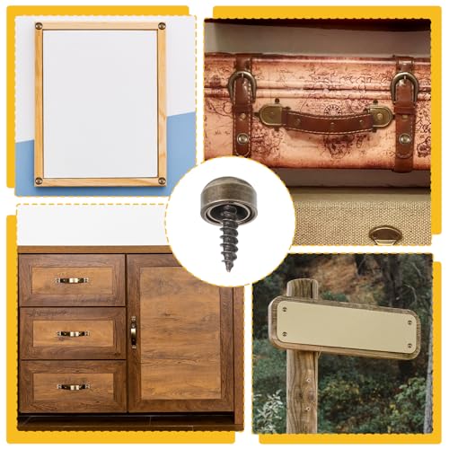Tornillos decorativos de latón con tapa, pack 16 miniatura 4