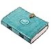 TUZECH Leather Journal Large Writing Notebook Handmade Bound Vintage Journal For Women & Men with Lock/Semi-Precious Stone Gift For Art Sketchbook (7 x 5 Inches)