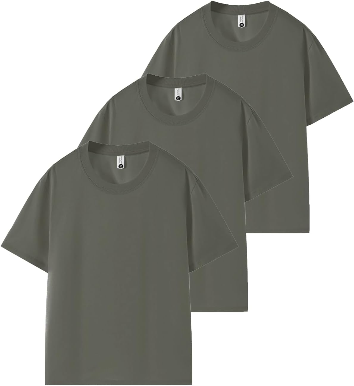 6.8oz tシャツ メンズ 半袖 三本針 肉厚ヘビーウェイト 上質ローマンコットン 無地 ティーシャツ 3/5枚組 吸汗速乾 通気 凉感 通勤 スポーツ 普段着 快適肌ざわり
