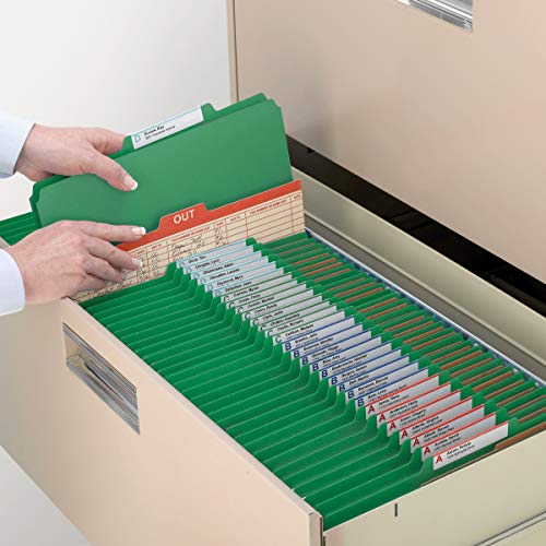 Smead-Pressboard-Classification-File-Folder-with-SafeSHIELD-Fasteners-2-Pocket-Dividers-2-Expansion-Letter-Size-Green-10-per-Box-14083