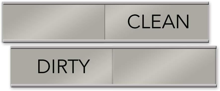 Clean/Dirty Slider Nameplate and Sign for Dishwasher (Red/Green, 10" x 2")