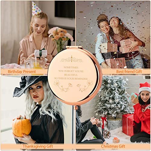 Milishow Birthday Gifts For Women, Unique Gifts For Birthday, Rose Gold Compact Mirror, Gift Ideas From Sister Brother Friend Classmate Coworker Friends #TOP1