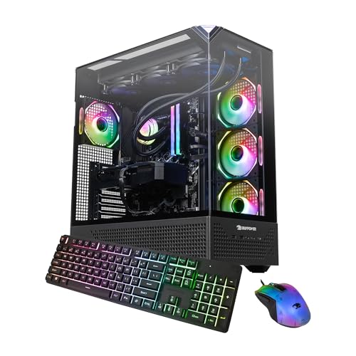 iBUYPOWER Element Pro Gaming PC Desktop Computer AMD Ryzen7 9800X3D CPU, AMD Radeon RX 9070XT 16GB GPU, 32GB DDR5 RGB 5200MHz RAM, 2TB NVMe SSD, Windows 11 Home, Gamer Keyboard and Mouse- EPBA7R97XT02