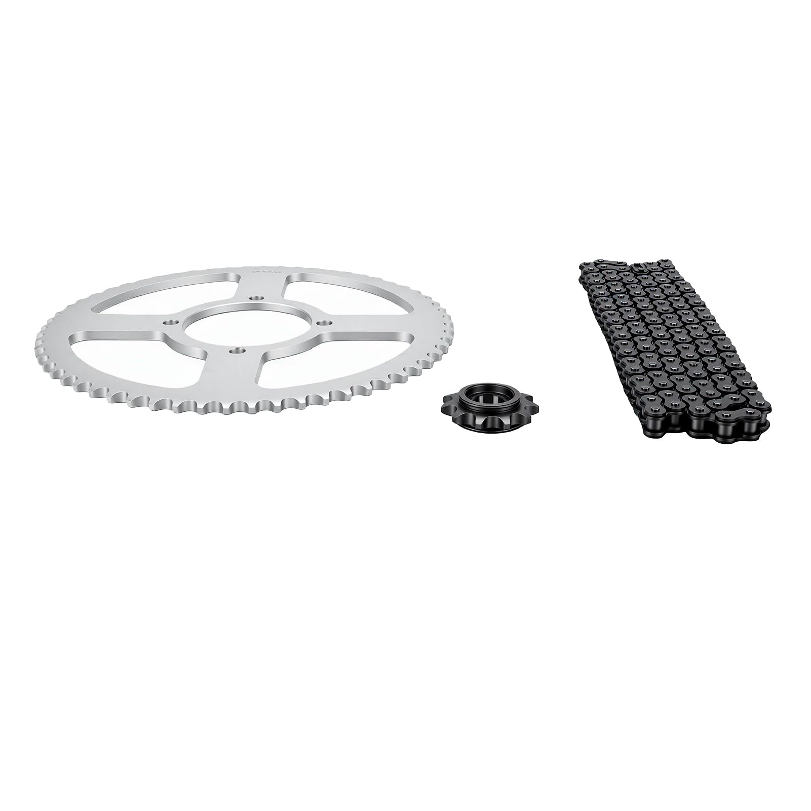 Akozon Juego de Transmisión 420 con Cadena 146E, Piñón 11T Delantero y 60T Trasero. Hecho de Material Resistente y Duradero para Transmisión de ATV, Moto Quad.
