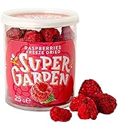 Framboises lyophilisées Super Garden - collation saine - 100 % pur et naturel - convient aux végé...