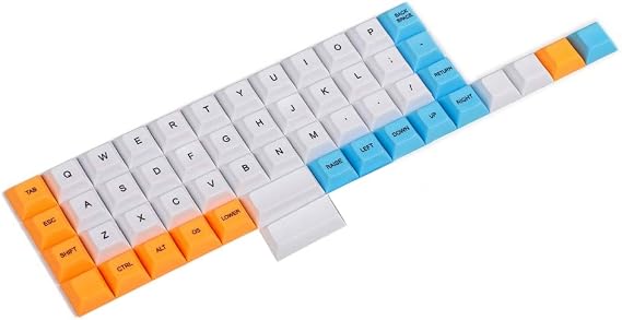 YMDK Wholesales Dye Sub 1.4mm PBT DSA Keycap for MX Switches Keyboard Planck AMJ40 Niu40 (Color 1)