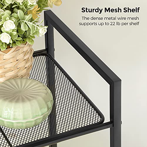 SONGMICS 4-Tier Storage Rack, Bathroom Shelf, Extendable Plant Stand with Adjustable Shelf, for Bathroom, Living Room, Balcony, Kitchen, Black UBSC034B01 by SONGMICS - Image 4