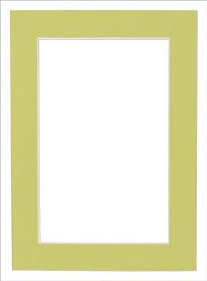 16x20 Mat Bevel Cut for 13x18 Photos - Acid Free Pistachio Green Precut Matboard - for Pictures, Photos, Framing - 4-ply Thickness