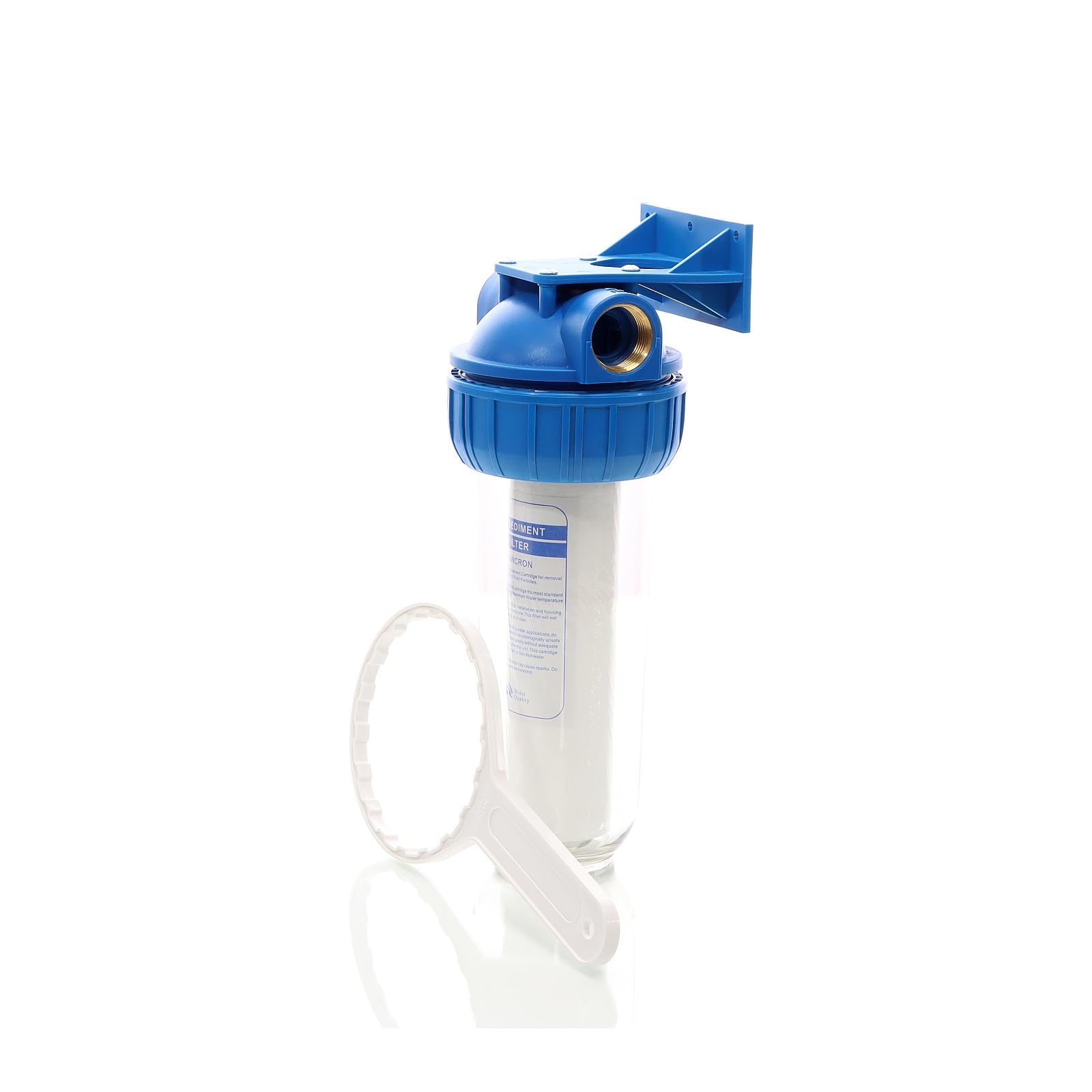1-stopniowy filtr do wody Naturewater NW-BR10B-S, 5 µ, wkład filtrujący 32,89 mm (1"), wkład PP Ø60 mm, uchwyt ścienny filtra, klucz do filtra, filtr osadów