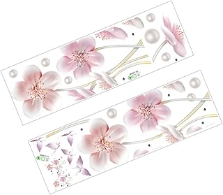 VOSAREA 2 Folhas De Adesivos De Parede Para Decoração De Casa Adesivos De Parede Removíveis Decoração Chinoiserie Descasque E Cole Decalques De Parede Grandes Flores Adesivos De Parede