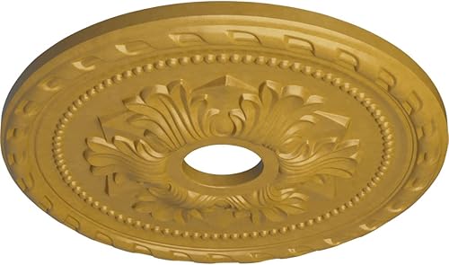 Miniatura 74 de Ekena Millwork CM20PM Medallón de techo Palmetto, 20 7/8 pulgadas de diámetro exterior x 3 5/8 pulgadas de diámetro interior x 1 5/8 pulgadas, Primed