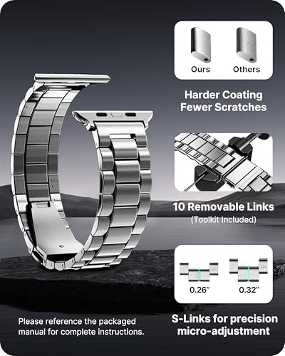 Image of Fullmosa Metal Band with Case for Apple Watch 49mm Ultra 3 2 1