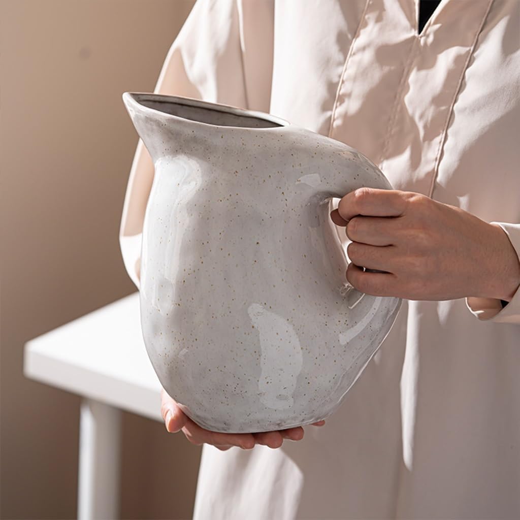 Vases Wabi-sabi Style Retro Ceramic Vase High-end Art Bottle Suitable for Vase Placement in Home Living Room and Office Desktop Vase
