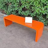 Banco de metal resistente a la intemperie para exteriores, elegante asiento de jardín para patio, porche y parque, perfecto para relajarse y reuniones al aire libre